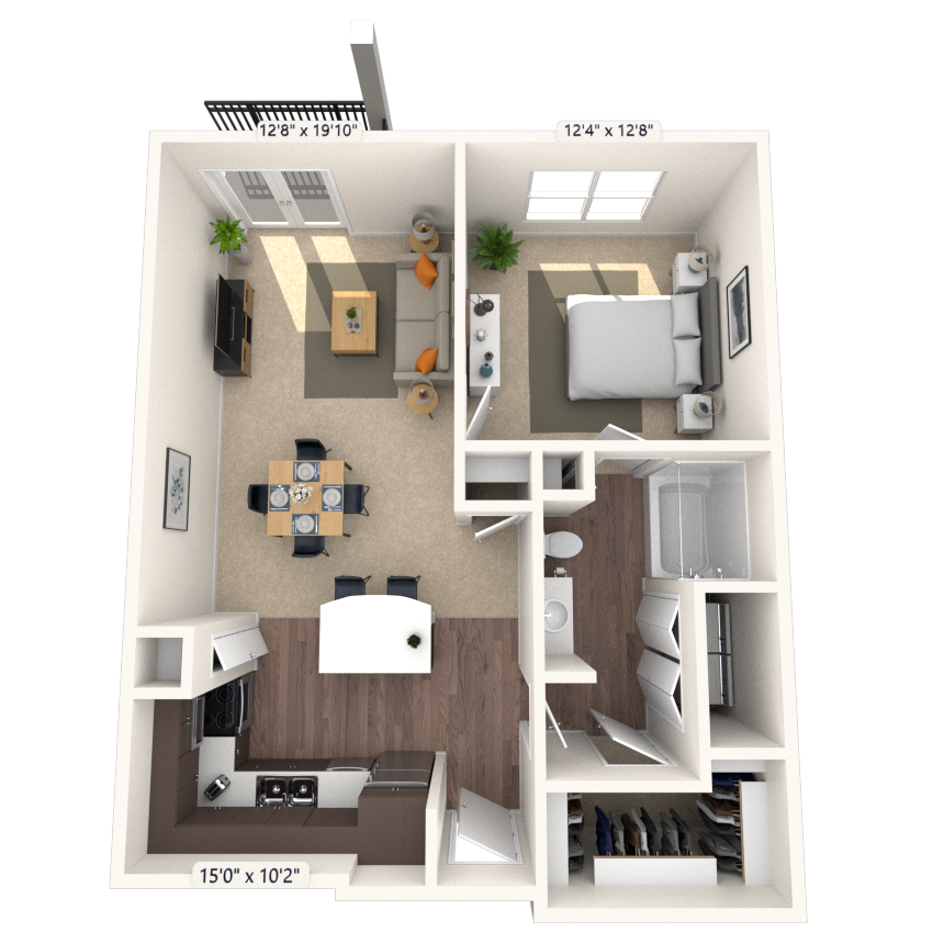 Floorplan image of unit 321